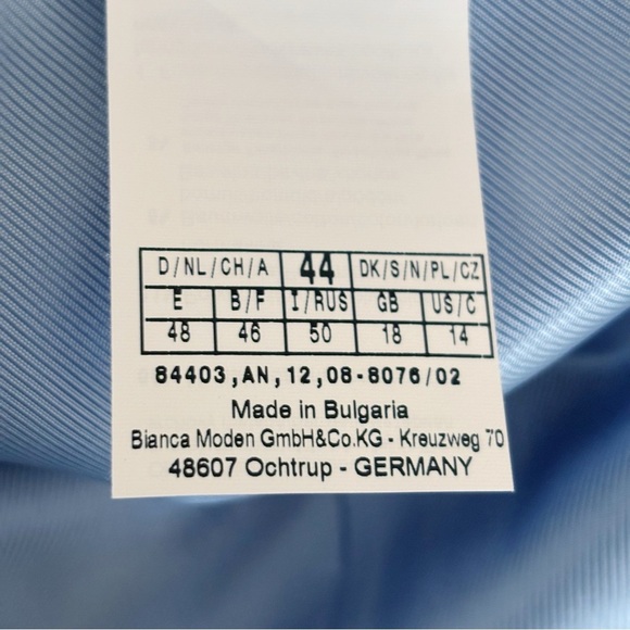Bianca Modal Blazer Jacket 44 US 14 Blue Pockets - Picture 7 of 10